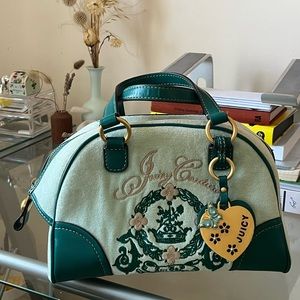 Extremely rare Juicy Couture Green terry cloth towel bag